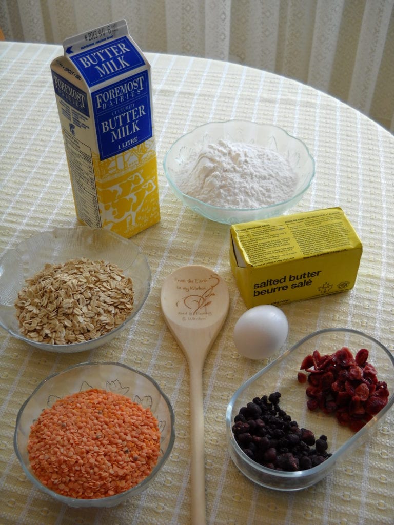 Red Lentil and Oatmeal Scones from My Kitchen Wand