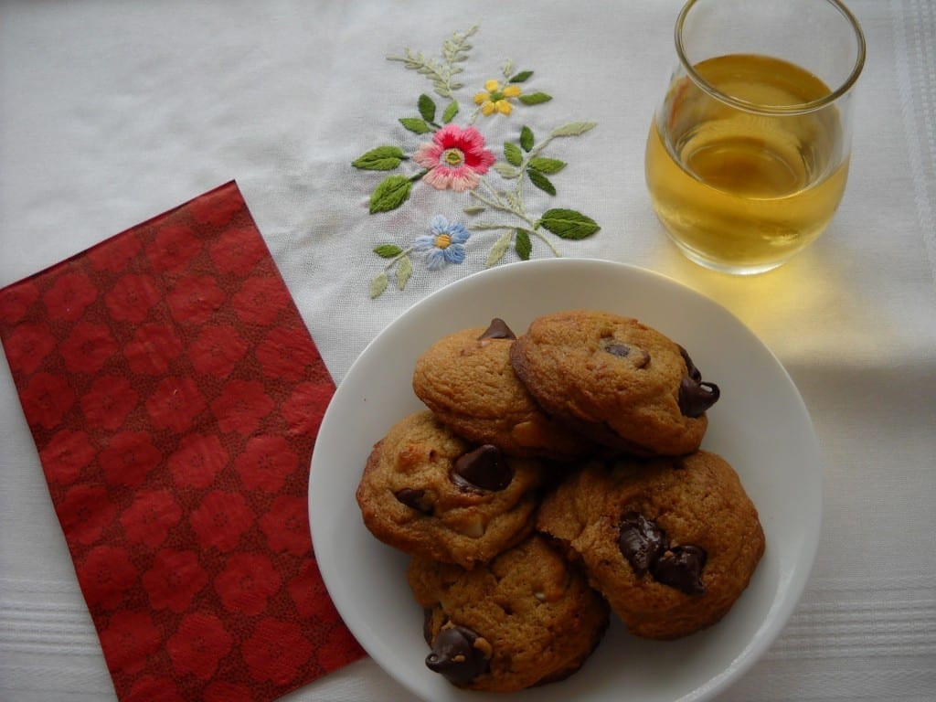 Chocolate Chip, Macadamia Nut, Skor Bits Cookies from My Kitchen Wand