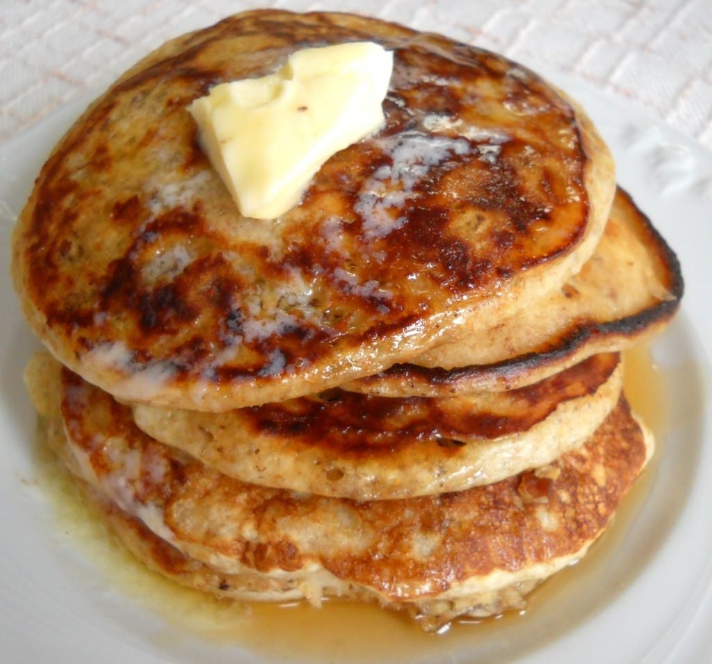 Pecan Buttermilk Pancakes with Whiskey Maple Sauce from My Kitchen Wand