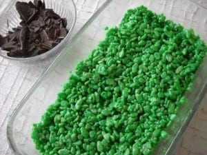 Chocolate Mint Rice Krispie Squares from My Kitchen Wand