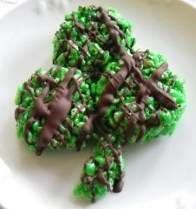 Chocolate Mint Rice Krispie Squares from My Kitchen Wand