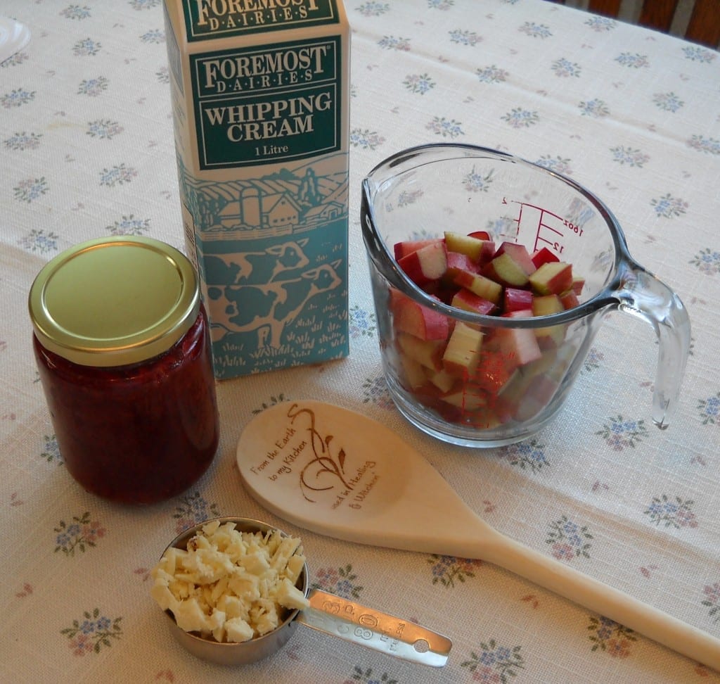 Rhubard Strawberry Fool with optional white chocolate from My Kitchen Wand