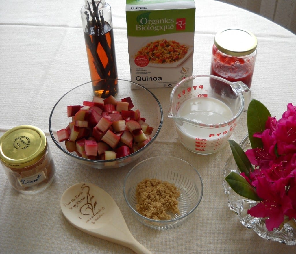 Quinoa Pudding with rhubarb and yoghurt from My Kitchen Wand