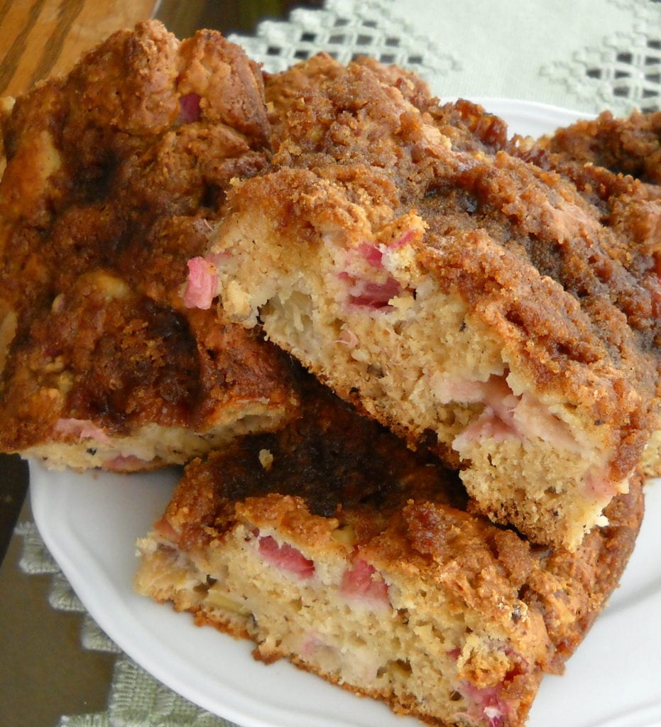 Rhubard Nut Coffee Cake from My Kitchen Wand