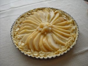 Pear & Almond Tart with Maple Rum Cream from My Kitchen Wand