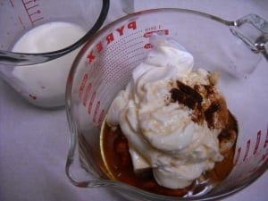 Pumpkin Cheesecake Mousse wrapped in Crunchy Spiderwebs from My Kitchen Wand