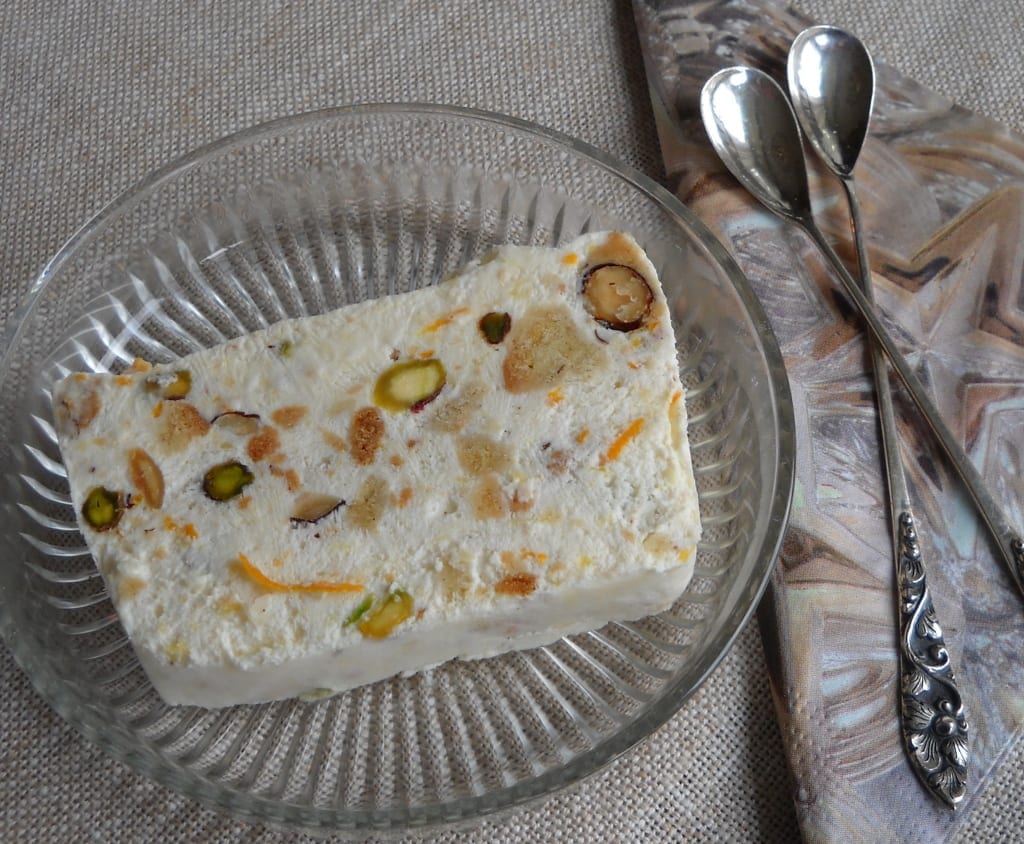 Orange, Pistachio, Biscotti Semifreddo from My Kitchen Wand