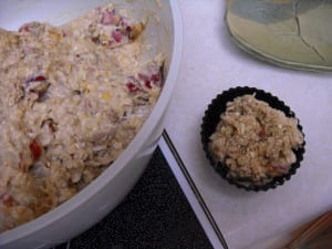 Rhubarb & Orange Oatmeal muffins with Hazelnut topping from My Kitchen Wand