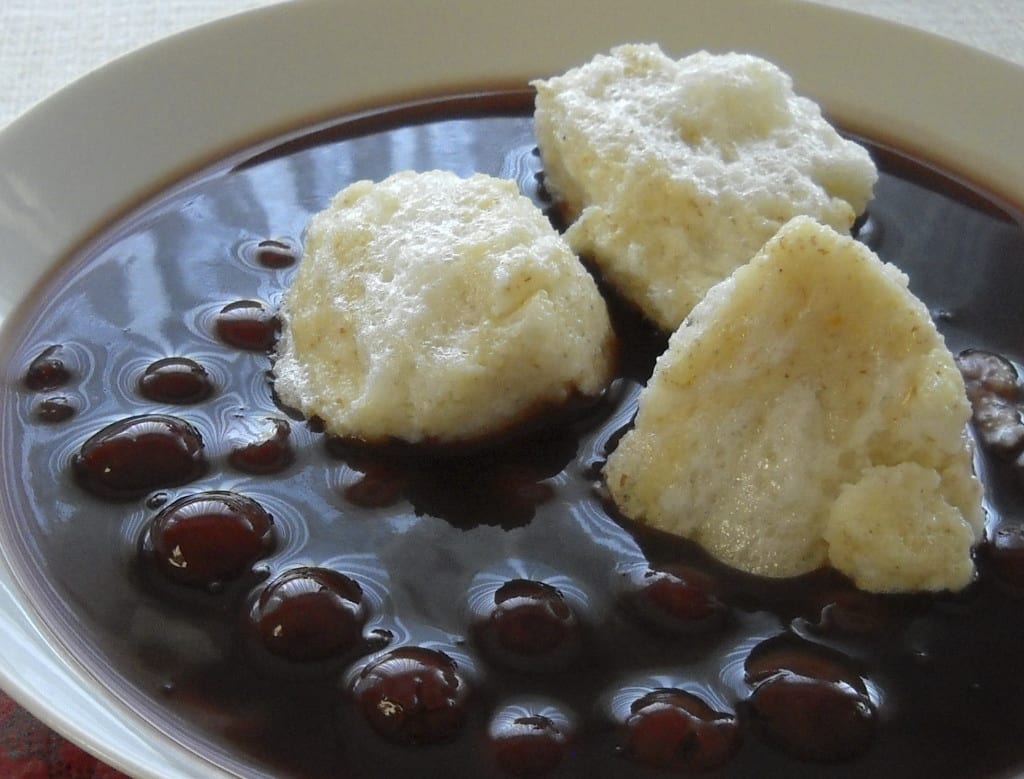 Cold Cherry Soup with "dumplings" from My Kitchen Wand