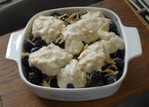 Black and Blue Cobbler with Earl Grey Custard Sauce from My Kitchen Wand