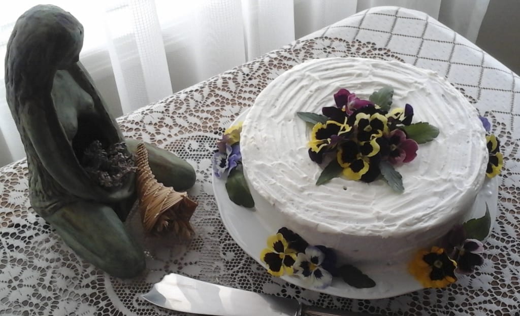 Lughnasadh (Blueberry, Nectarine & Zucchini) Cake from My Kitchen Wand