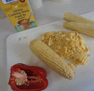 Fresh Corn Soup with Crispy Salami from My Kitchen Wand