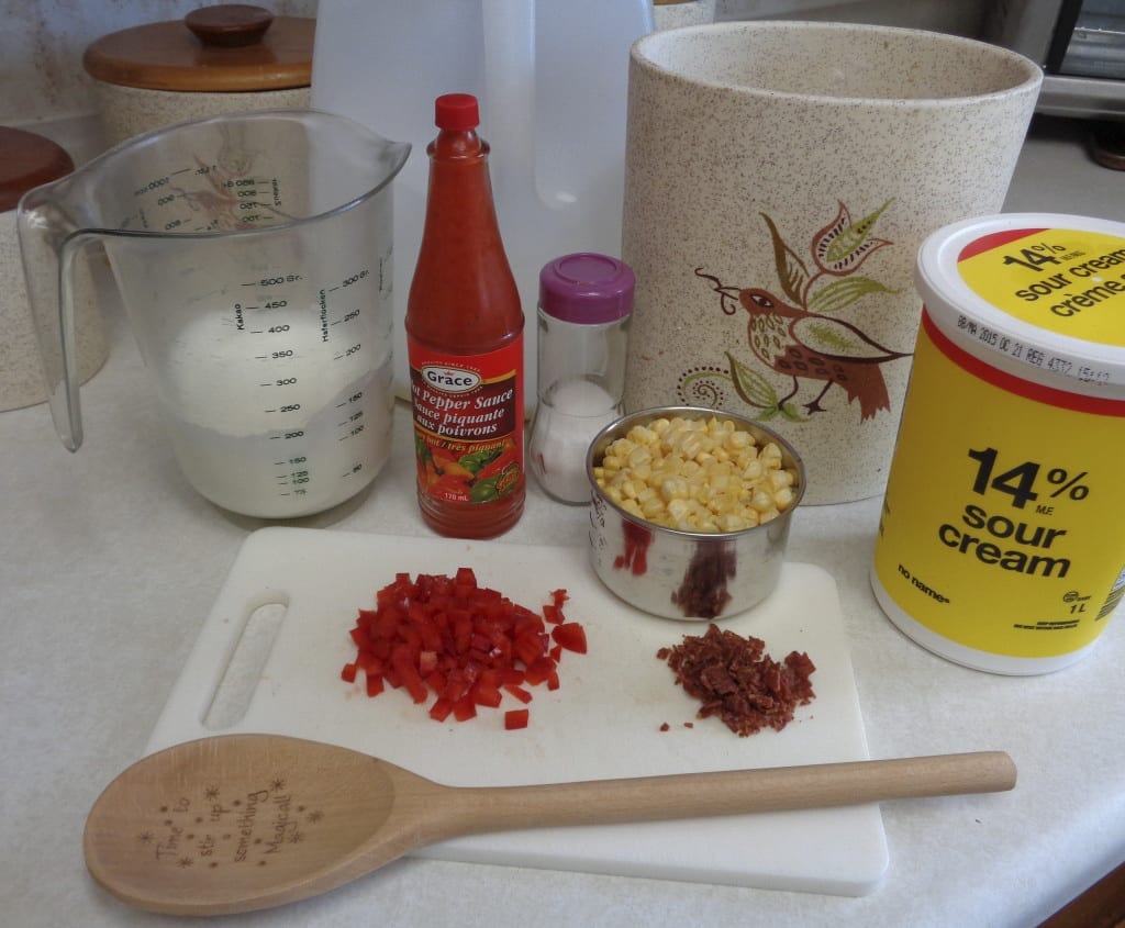 Fresh Corn and Red Pepper Cakes from My Kitchen Wand