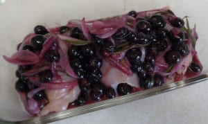 Raspberry Shrub Chicken with Blueberries and Tarragon from My Kitchen Wand