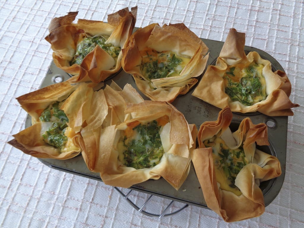 Herbs and eggs in filo from My Kitchen Wand