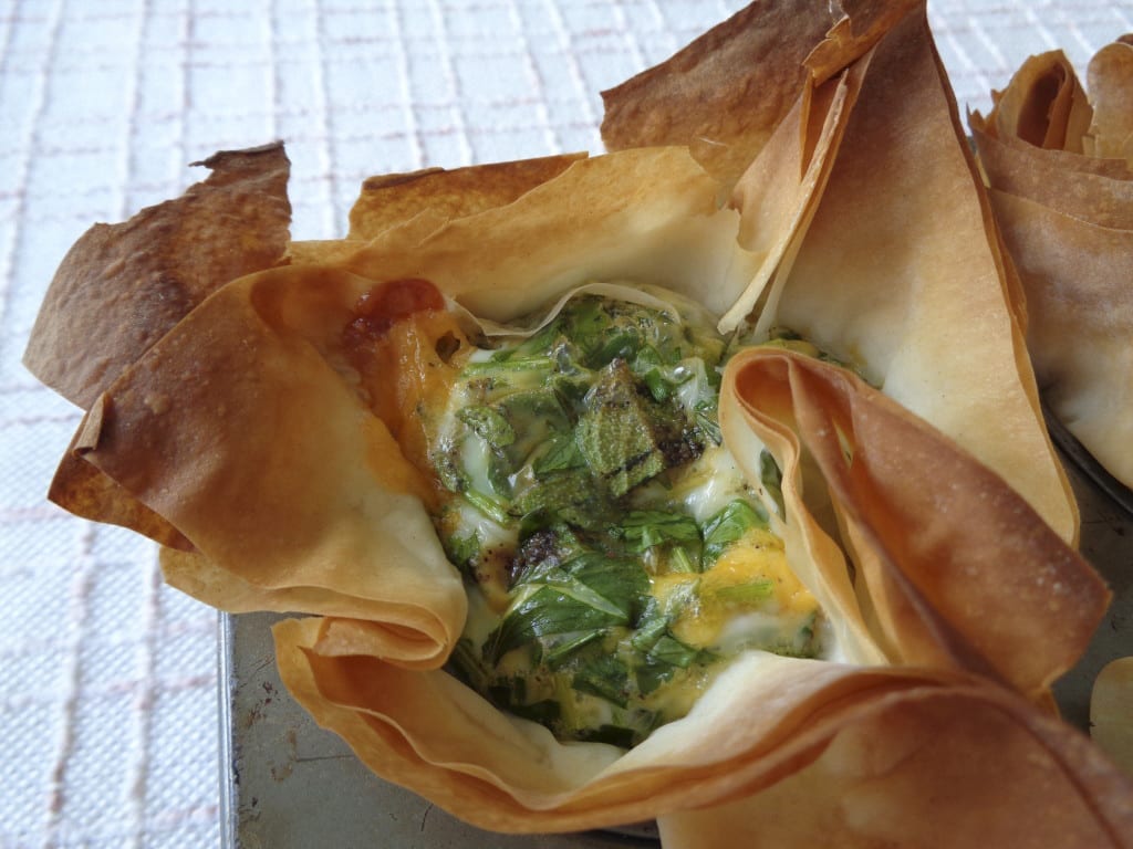 Herbs and Eggs in filo from My Kitchen Wand