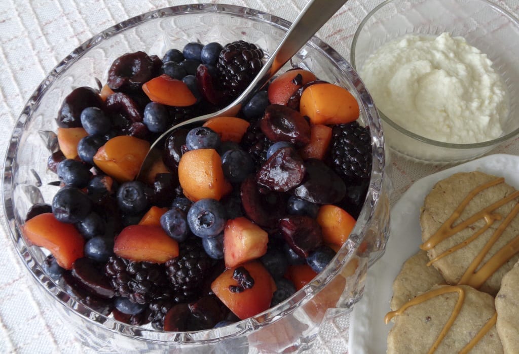 First Fruits Salad with Ricotta Lemon Dip from My Kitchen Wand