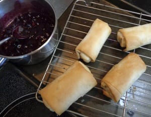 Ricotta in Filo with Blueberry Sauce from My Kitchen Wand