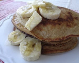 Banana Spelt Pancakes with Fir Tip Honey from My Kitchen Wand