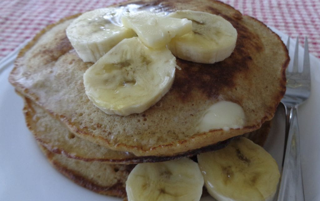 Banana Spelt Pancakes with Fir Tip Honey from My Kitchen Wand
