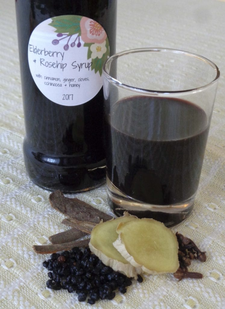 Elderberry Rosehip Syrup from My Kitchen Wand