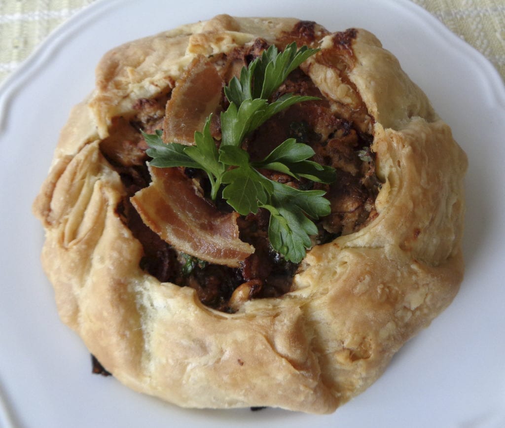 Bacon Mushroom Galette with Ricotta & Brie from My Kitchen Wand