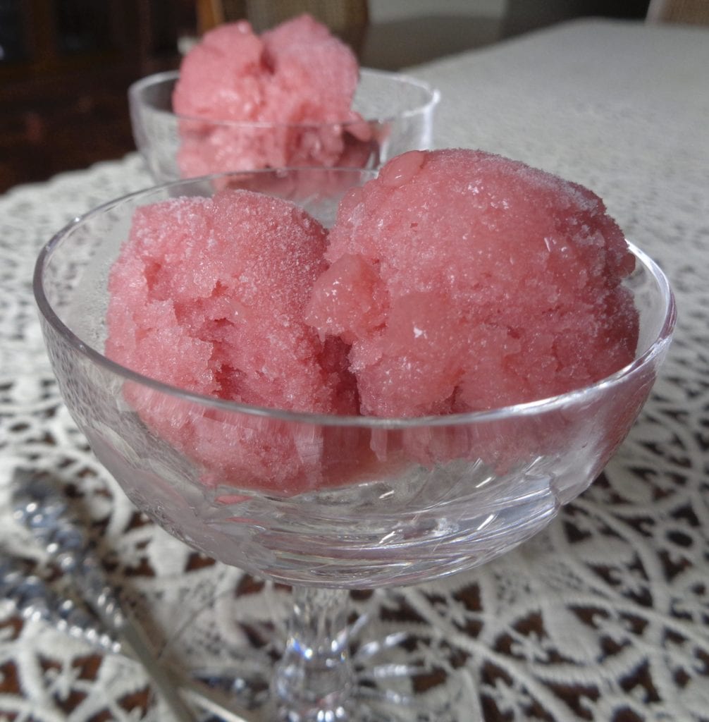 Rhubarb Rose Sorbet from My Kitchen Wand