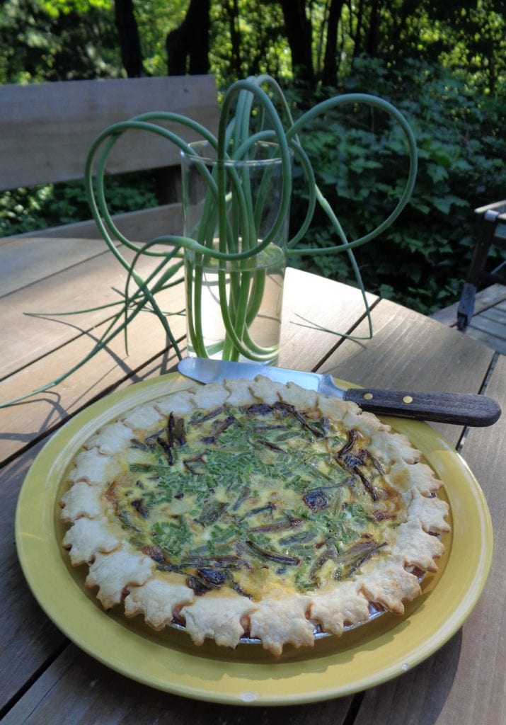 Roasted Aspargus and Garlic Scape Quiche from My Kitchen Wand.