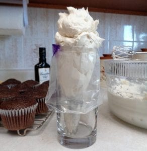 Vanilla Whiskey Chocolate Cupcakes from My Kitchen Wand