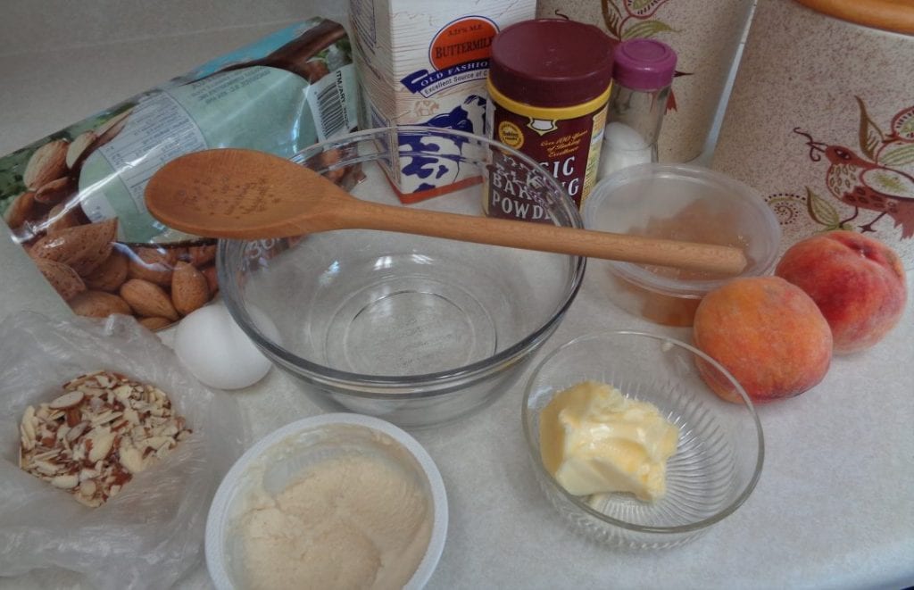 Peach & Ginger Fritters with Buttermilk & Almonds from My Kitchen Wand