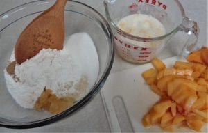 Peach & Ginger Fritters with Buttermilk & Almonds from My Kitchen Wand