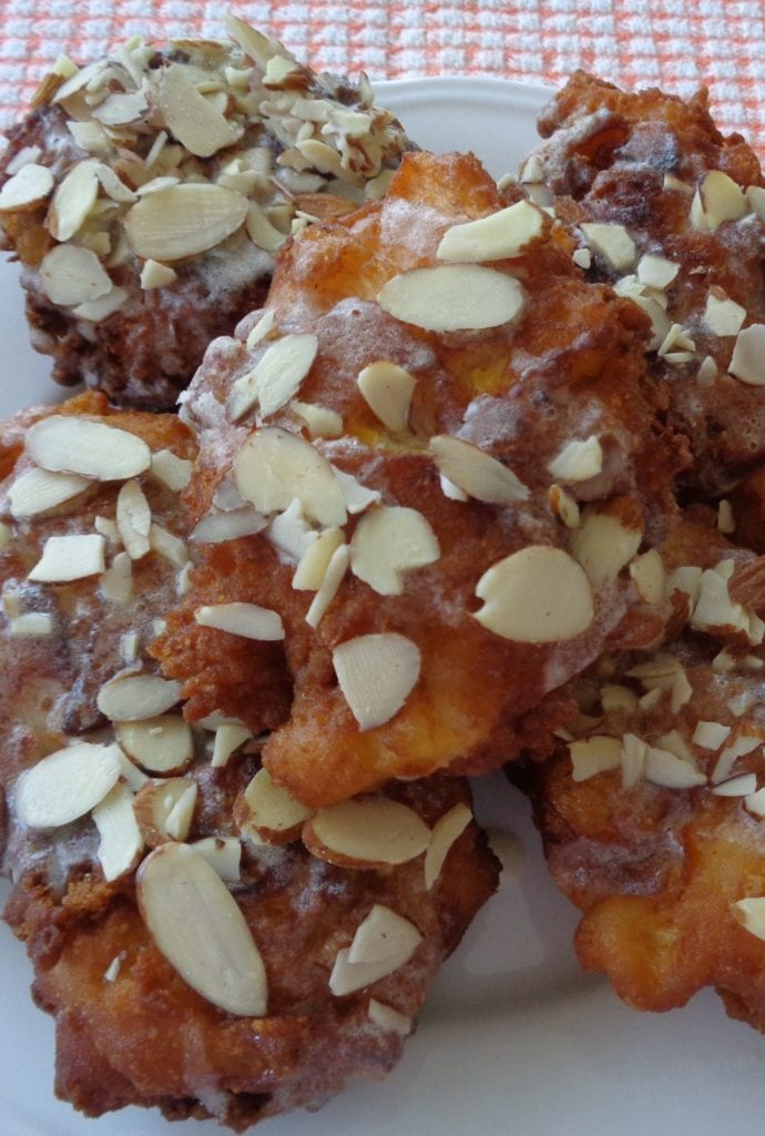 Peach & Ginger Fritters with Buttermilk & Almonds from My Kitchen Wand