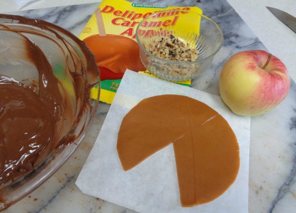 Caramel Apples Bites, coated in chocolate from My Kitchen Wand