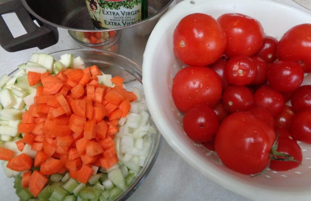 Tomato Veggie Soup with Parmesan from My Kitchen Wand