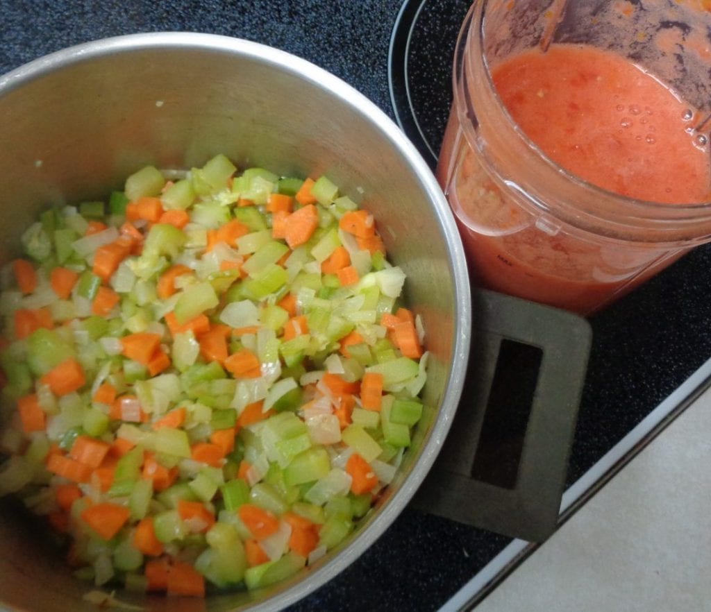 Tomato Veggie Soup with Parmesan from My Kitchen Wand