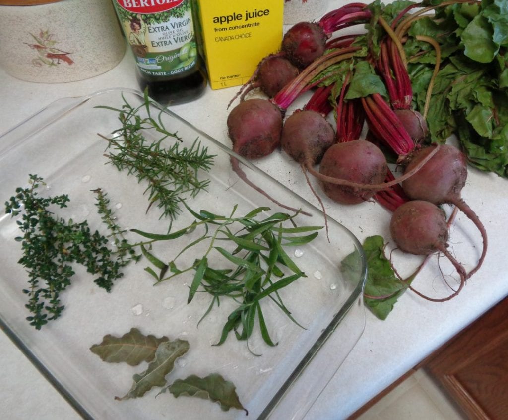 Beets with the last of the garden herbs from My Kitchen Wand