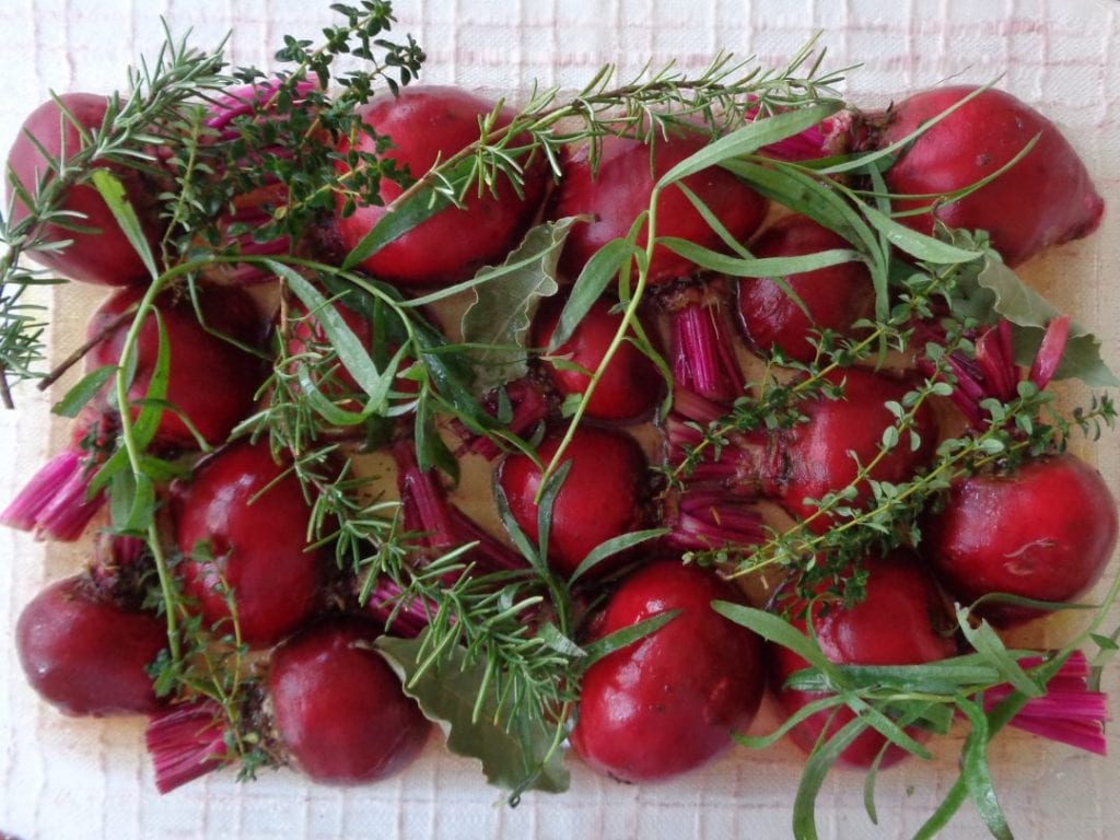 Beets with the last of the garden herbs from My Kitchen Wand