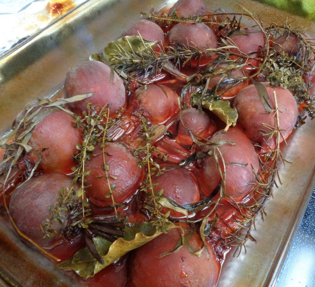 Beets with the last of the garden herbs from My Kitchen Wand