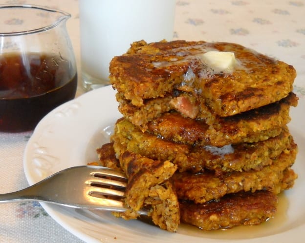 Oat Pumpkin Pancakes with Bacon & Pecans ( Gluten free ) from My Kitchen Wand
