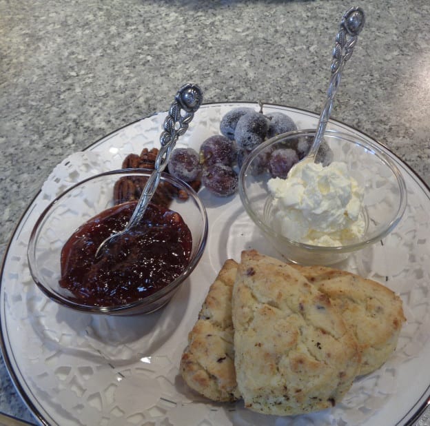 Walnut Cranberry Scones and Frosted Grapes from My Kitchen Wand