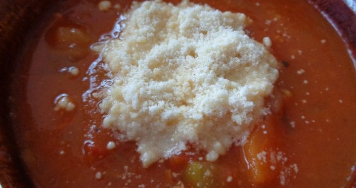Tomato Veggie Soup with Parmesan from My Kitchen Wand