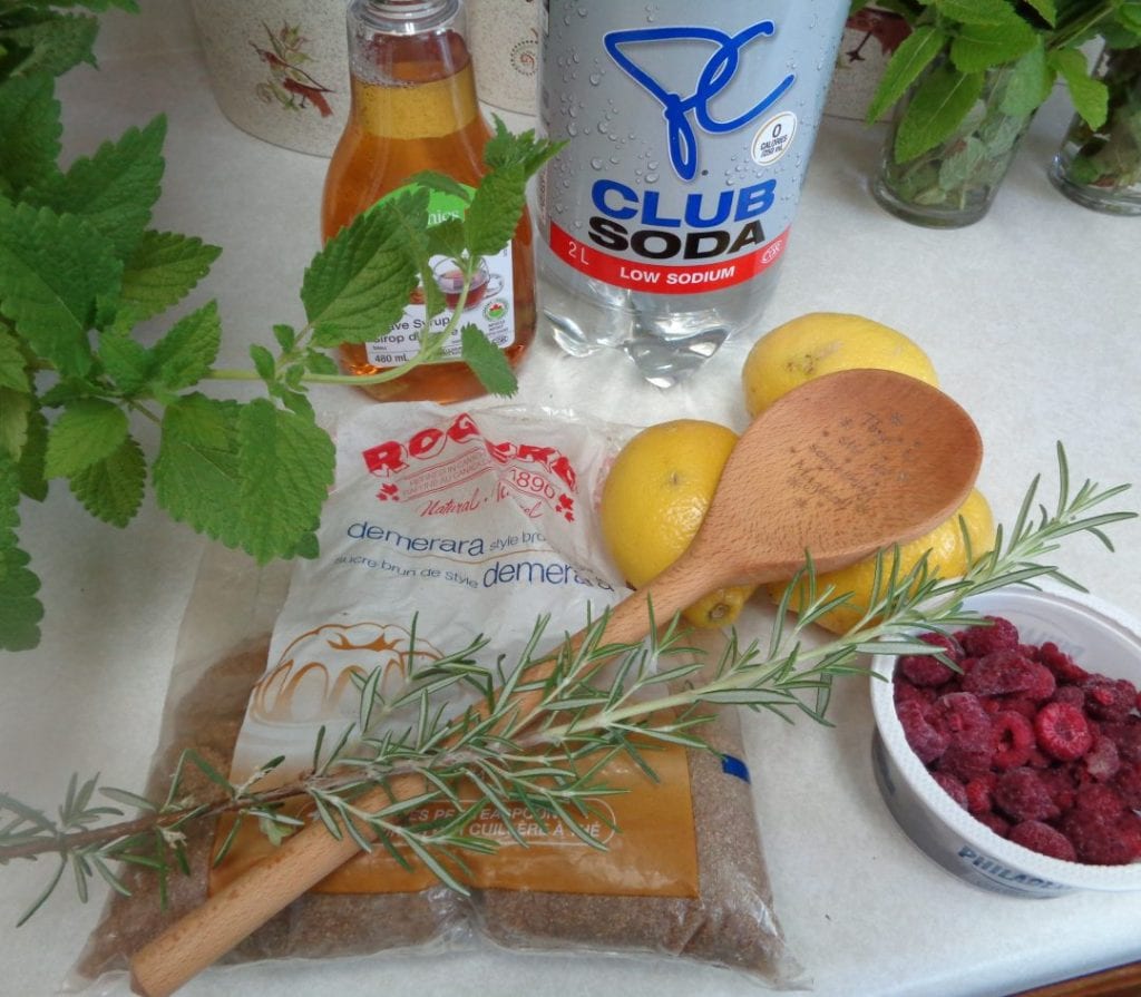 Lemon Balm Rosemary Raspberry Lemonade from My Kitchen Wand