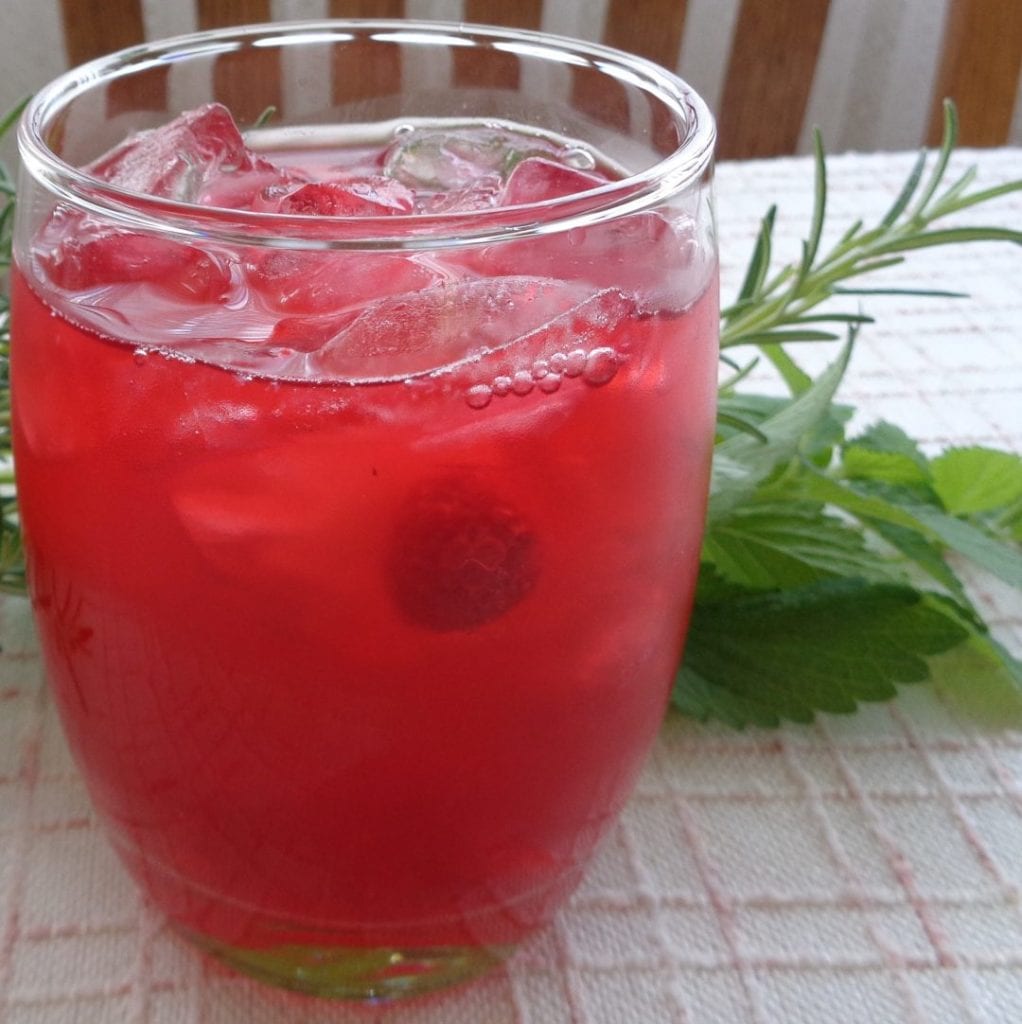 Lemon Balm Rosemary Raspberry Lemonade from My Kitchen Wand