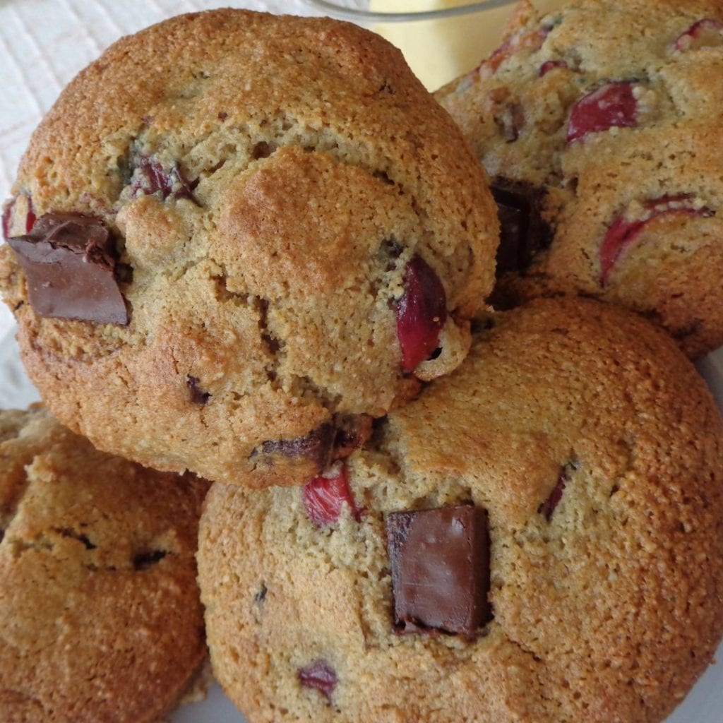 Sour Cherry Chocolate Muffin from My Kitchen Wand