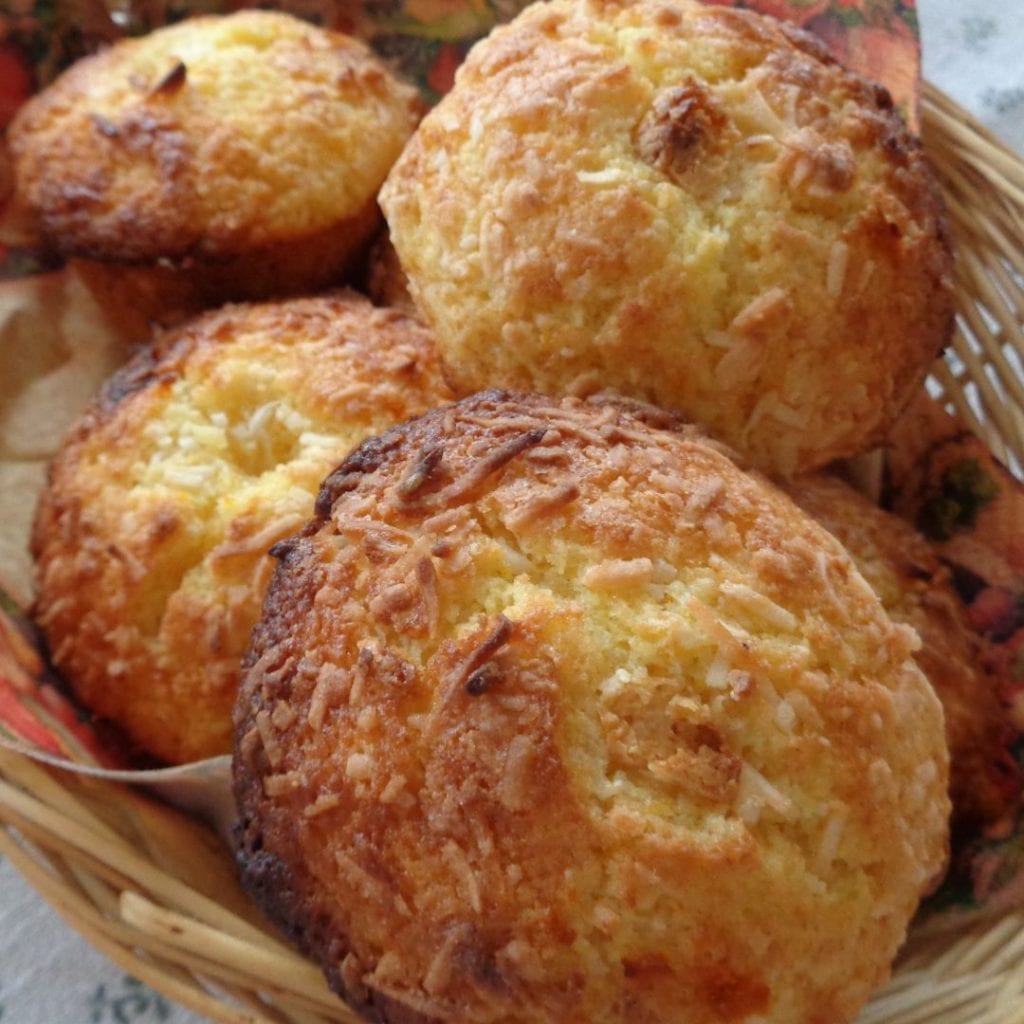 Coconut Orange White Chocolate Muffins from My Kitchen Wand