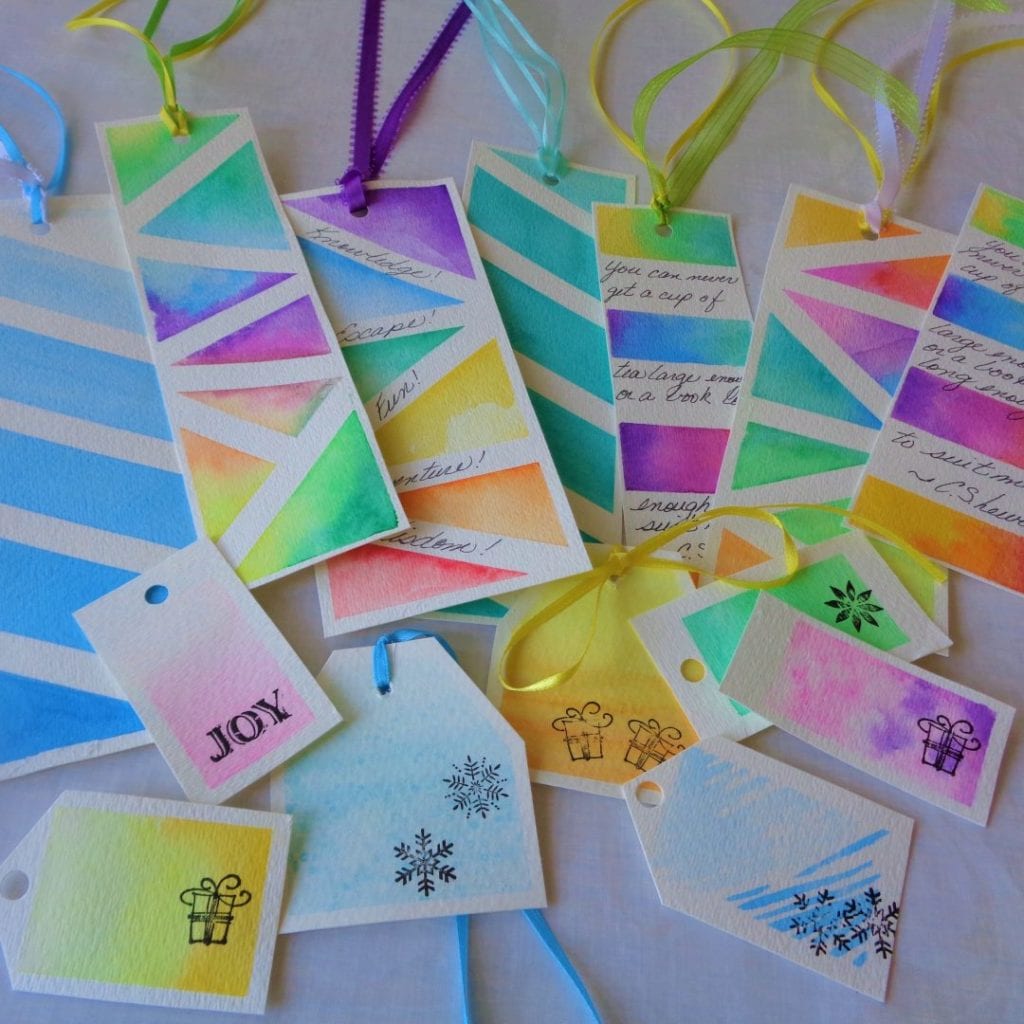 Watercolour Bookmarks and Gift Tags from My Kitchen Wand