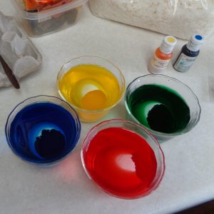 Dyed Egg Shell Candles from My Kitchen Wand