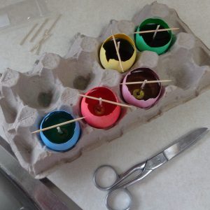 Dyed Egg Shell Candles from My Kitchen Wand