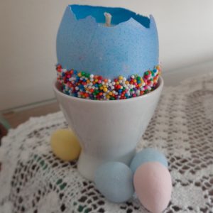 Dyed Egg Shell Candles from My Kitchen Wand