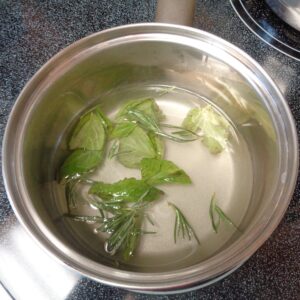 Grapefruit Sorbet with Rosemary and Basil from My Kitchen Wand